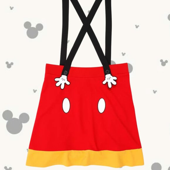 Disney Dresses & Skirts - Disney Mickey Mouse Suspender Skirt